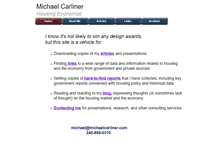 Tablet Screenshot of michaelcarliner.com